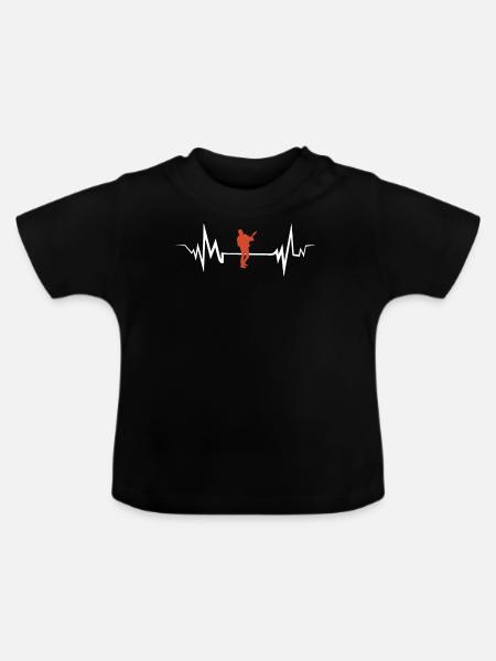 e-guitar - Baby Bio-T-Shirt mit Rundhals - Schwarz