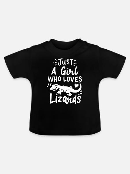 Gecko Reptilien Terrarium - Baby Bio-T-Shirt mit Rundhals - Schwarz
