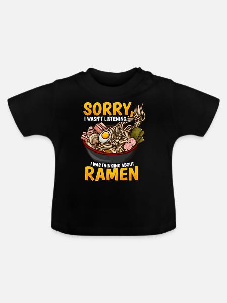Ramen - Baby Bio-T-Shirt mit Rundhals - Schwarz