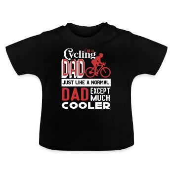 Cycling Cycling Dad Cooler - Baby Organic T-Shirt with Round Neck - black - Front