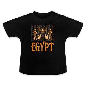 Ägypten Geschichte - Baby Bio-T-Shirt mit Rundhals - Schwarz - Vorne