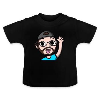 Conception de bande dessinée drôle Hi Emoji par streamer de jeu - T-shirt bio col rond Bébé - noir - Devant