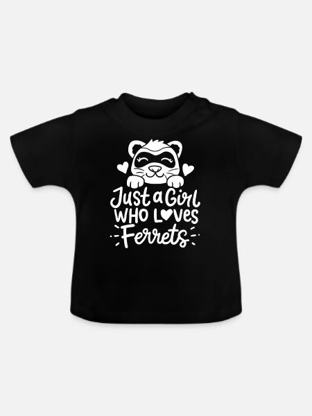 Frettchen - Baby Bio-T-Shirt mit Rundhals - Schwarz