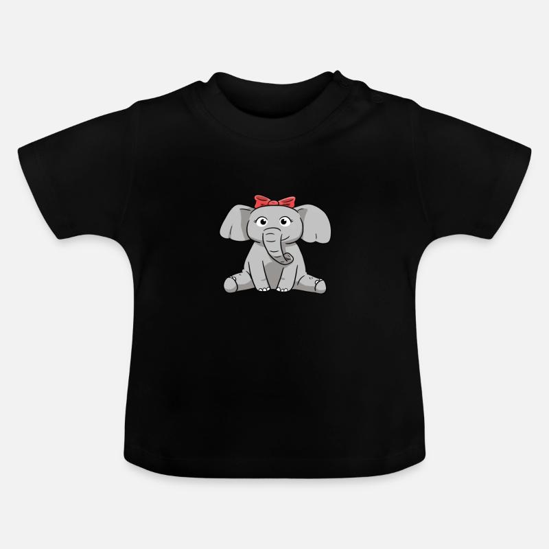 Éléphant éléphant - T-shirt bio col rond Bébé - noir