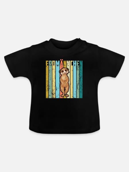 Das Erdmännchen - Baby Bio-T-Shirt mit Rundhals - Schwarz
