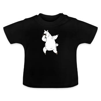 Funny Dabbin Llama Alpaca Dance - T-shirt bio col rond Bébé - noir - Devant