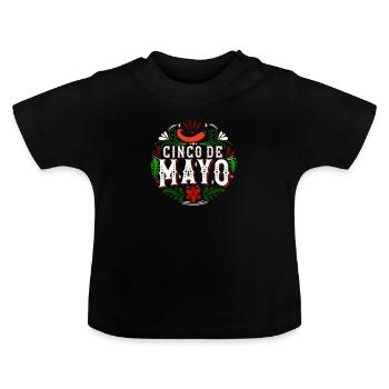Cinco de Mayo Mexican holiday Mexican - Baby Organic T-Shirt with Round Neck - black - Front