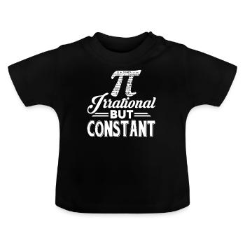 Pi Day Pi Irrational aber konstant - Baby Bio-T-Shirt mit Rundhals - Schwarz - Vorne