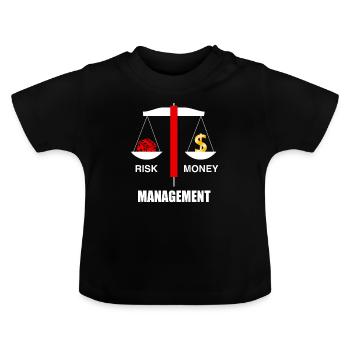 Trading Daytrader Daytrading Risk Money Management - Baby Bio-T-Shirt mit Rundhals - Schwarz - Vorne