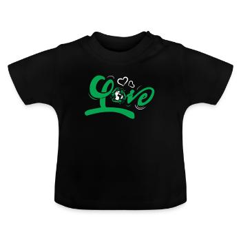 Earth Day Love Recycle - Baby Bio-T-Shirt mit Rundhals - Schwarz - Vorne