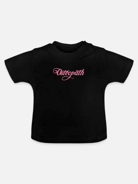 Osteopath Osteopathie Osteopathin - Baby Bio-T-Shirt mit Rundhals - Schwarz