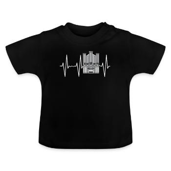 Organiste orgue joueur orgue musique orgue musicien - T-shirt bio col rond Bébé - noir - Devant