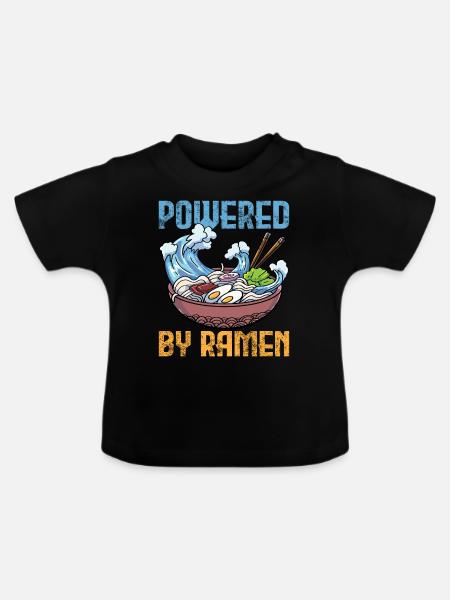 Ramen - Baby Bio-T-Shirt mit Rundhals - Schwarz