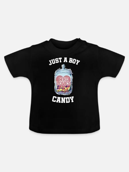 Halloween Süßigkeiten Süßes oder Saures - Baby Bio-T-Shirt mit Rundhals - Schwarz