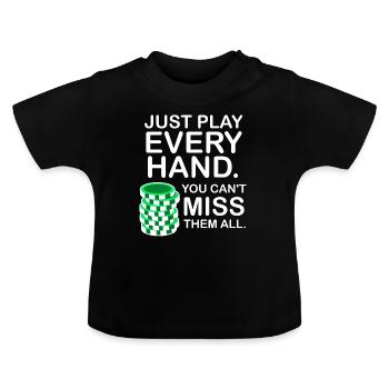 poker - Baby Organic T-Shirt with Round Neck - black - Front