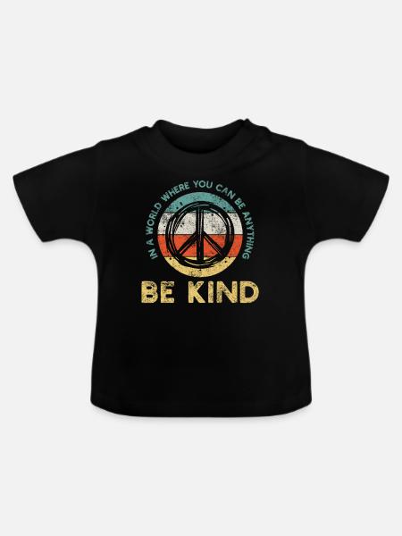 Be Kind - Baby Bio-T-Shirt mit Rundhals - Schwarz