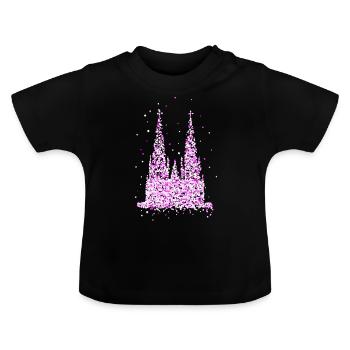 Cathédrale de Cologne - T-shirt bio col rond Bébé - noir - Devant
