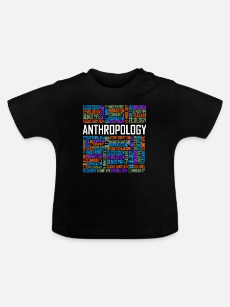 Anthropologie Wörter - Baby Bio-T-Shirt mit Rundhals - Schwarz
