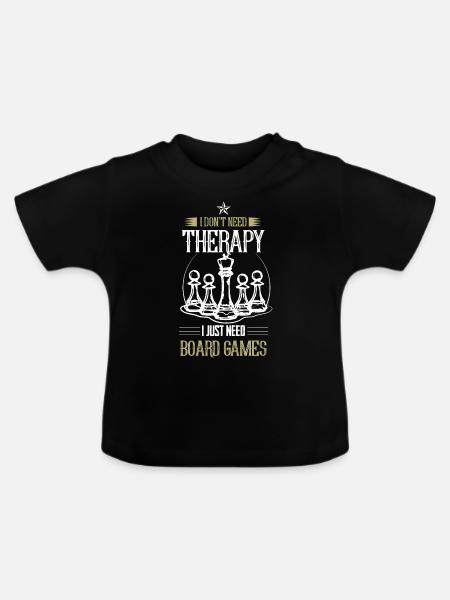 Brettspiele Spiele Schach - Baby Bio-T-Shirt mit Rundhals - Schwarz