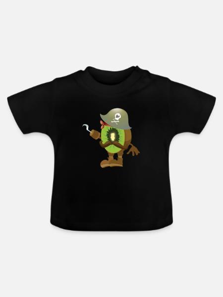 Kiwi - Baby Bio-T-Shirt mit Rundhals - Schwarz