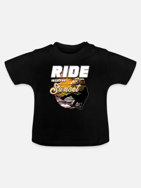 Kitesurfing, Kiteboarding - Baby Bio-T-Shirt mit Rundhals - Schwarz