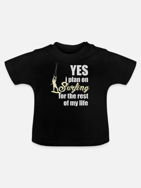 Kitesurfing, Kiteboarding - Baby Bio-T-Shirt mit Rundhals - Schwarz