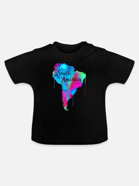 Südamerika - Baby Bio-T-Shirt mit Rundhals - Schwarz