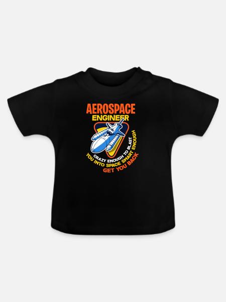 Ingenieur Raumfahrt - Baby Bio-T-Shirt mit Rundhals - Schwarz