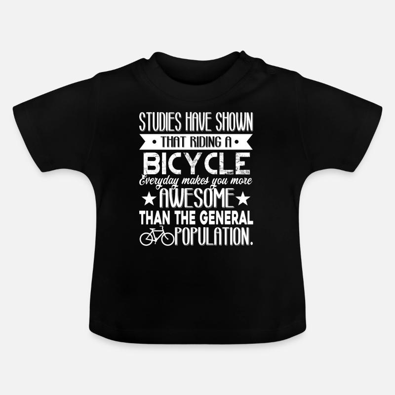 Faire du vélo - T-shirt bio col rond Bébé - noir