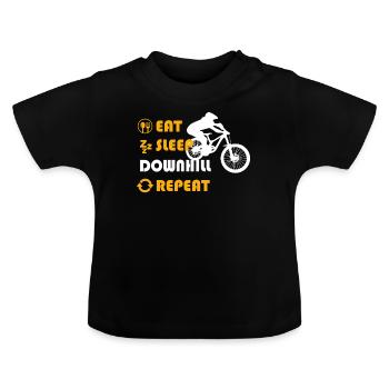 Downhill Graphic Tshirt - Baby Bio-T-Shirt mit Rundhals - Schwarz - Vorne