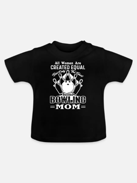 Bowling Bowling Mama - Baby Bio-T-Shirt mit Rundhals - Schwarz