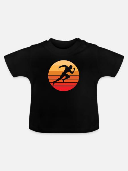 Sprinten - Baby Bio-T-Shirt mit Rundhals - Schwarz