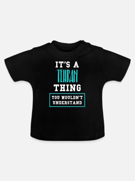 Teheran Tehran Iran Geschenk - Baby Bio-T-Shirt mit Rundhals - Schwarz