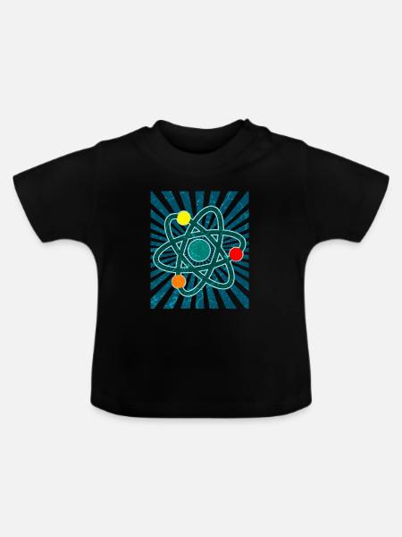 Atom - Baby Bio-T-Shirt mit Rundhals - Schwarz