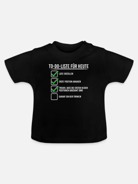 Lustig - Baby Bio-T-Shirt mit Rundhals - Schwarz