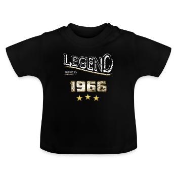 Légende depuis 1966 / légende depuis 1966 / légendaire - T-shirt bio col rond Bébé - noir - Devant