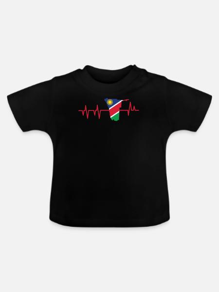 Namibia Afrika Shirt Geschenkidee - Baby Bio-T-Shirt mit Rundhals - Schwarz