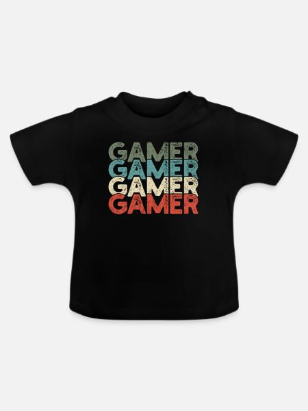 Gamer Gaming - Baby Bio-T-Shirt mit Rundhals - Schwarz