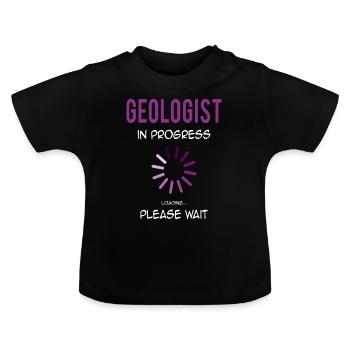 Geologie Student - Baby Bio-T-Shirt mit Rundhals - Schwarz - Vorne