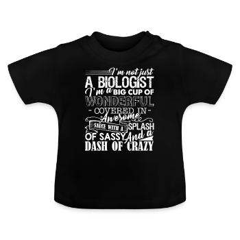 Biologiste Merveilleux Biologiste - T-shirt bio col rond Bébé - noir - Devant