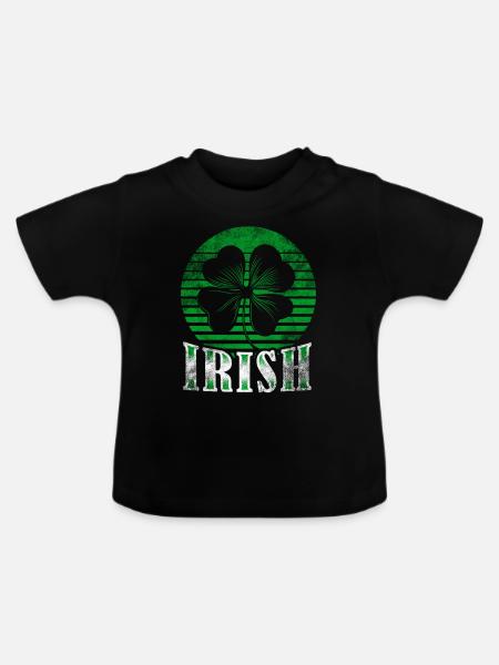 Irisch - Baby Bio-T-Shirt mit Rundhals - Schwarz