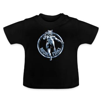 Muay Thai Tiger - Nak Muay et Kickboxing - T-shirt bio col rond Bébé - noir - Devant