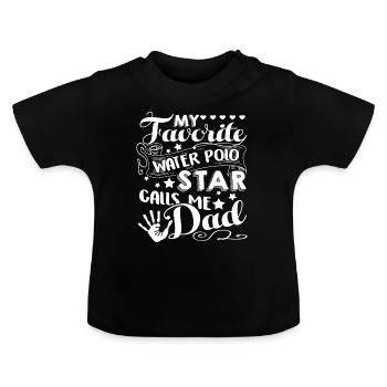 Water Polo Water Polo Dad - Baby Organic T-Shirt with Round Neck - black - Front