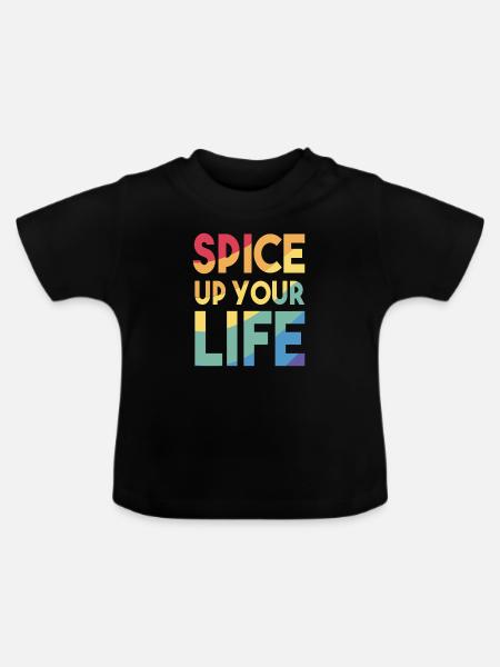 Spice Up Your Life Lgbt - Baby Bio-T-Shirt mit Rundhals - Schwarz