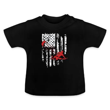 kitesurfing - Baby Organic T-Shirt with Round Neck - black - Front