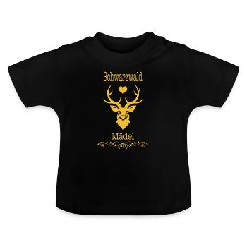 Black Forest Black Forest home motif Black Forest - Baby Organic T-Shirt with Round Neck - black - Front