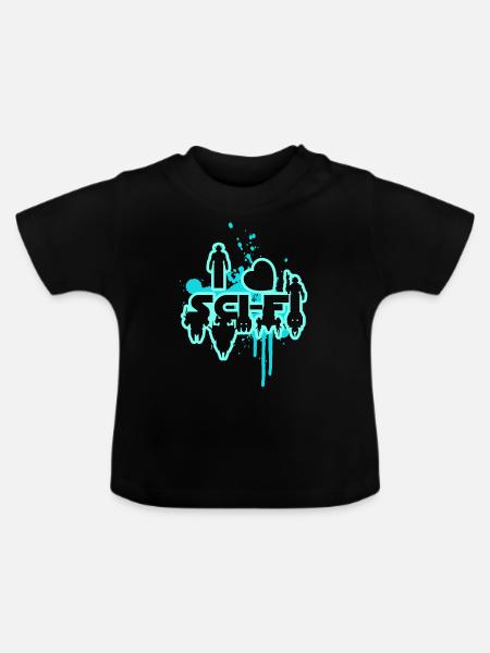 Sci-Fi - Baby Bio-T-Shirt mit Rundhals - Schwarz