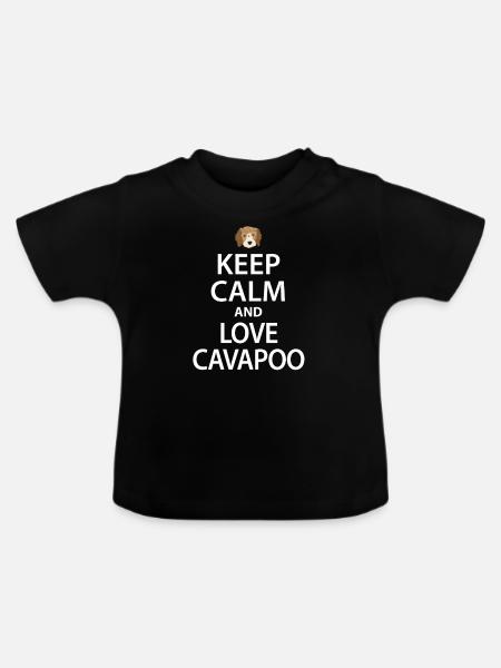 Cavapoo Hund - Baby Bio-T-Shirt mit Rundhals - Schwarz