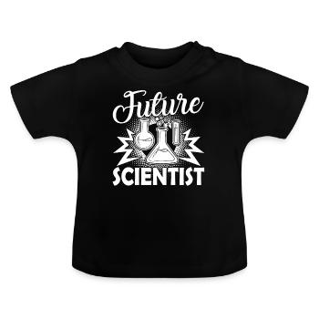 Scientifique Futur Scientifique - T-shirt bio col rond Bébé - noir - Devant