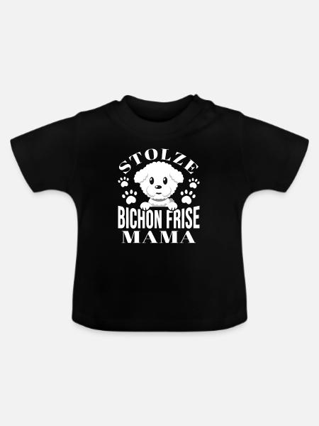 Bichon Frise Bichon Frisé - Baby Bio-T-Shirt mit Rundhals - Schwarz